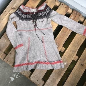 FREE PEOPLE wool Nordic sweater tunic/dress✨